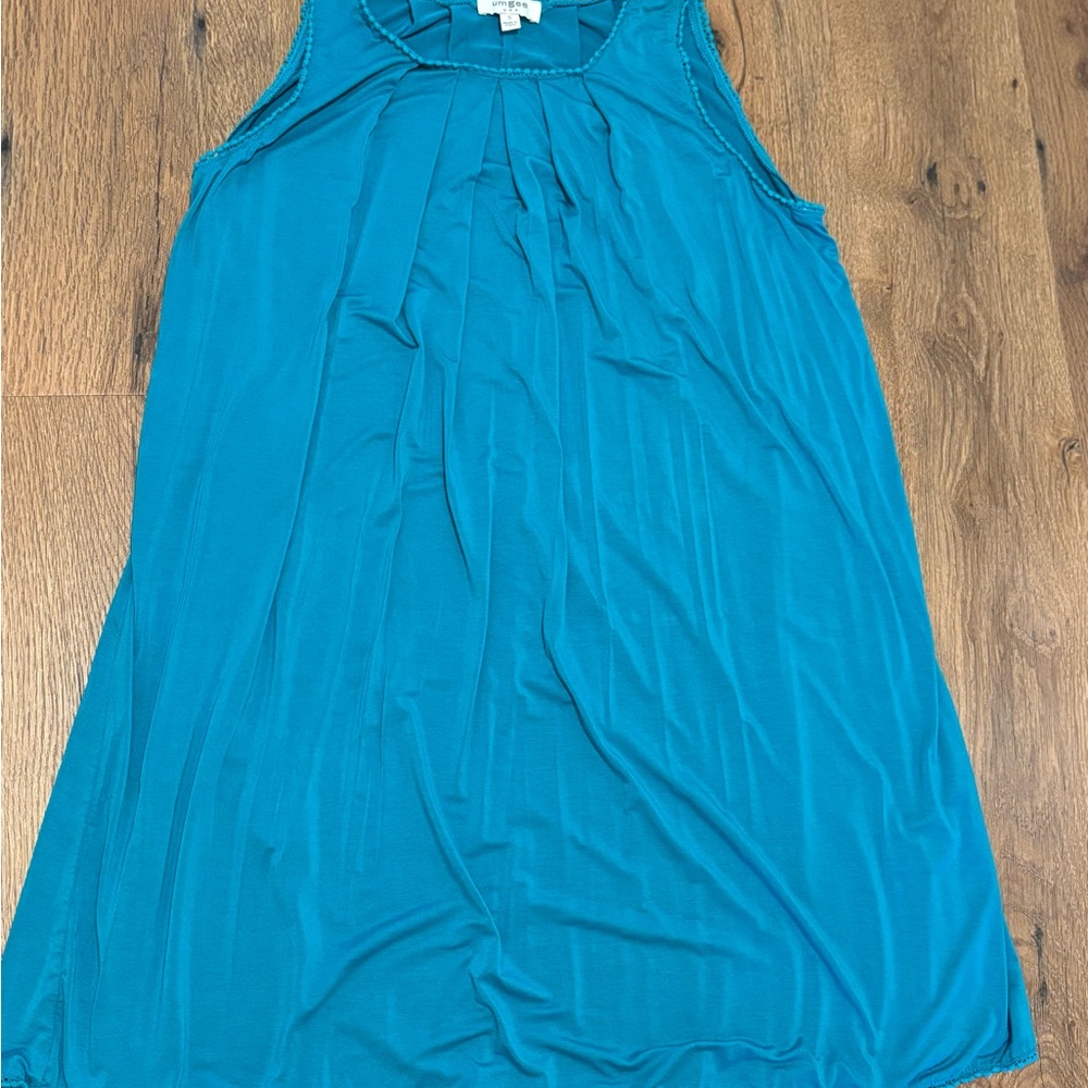 Umgee Teal Pleated Dress